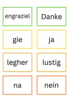 Vorschau - Arbeitsblätter - Sprach Finde den Zwilling Deutsch Rätromanisch - Seite 1