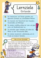 Vorschau - Mal- und Bastelvorlagen - Schulstart / Einschulung Girlande | Fensterdeko | Basteln | Ausmalbild | 15 Vorlagen - Seite 1