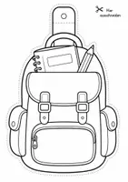 Vorschau - Mal- und Bastelvorlagen - Schulstart / Einschulung Girlande | Fensterdeko | Basteln | Ausmalbild | 15 Vorlagen - Seite 3