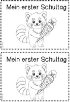 Vorschau - Mal- und Bastelvorlagen - Roter Panda Einschulungsheft und Knetunterlage - Seite 3