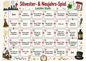 Vorschau - Stundenentwürfe - Brettspiel Silvester/Neujahr | Grundschule | DaZ/DaF/Deutsch - Seite 1