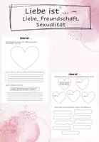 Vorschau - Arbeitsblätter - Liebe ist - Liebe, Freundschaft und Sexualität - Deckblatt