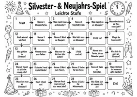 Vorschau - Stundenentwürfe - Brettspiel Silvester/Neujahr | Grundschule | DaZ/DaF/Deutsch - Seite 2