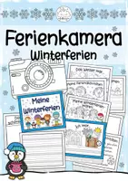 Vorschau - Arbeitsblätter - Meine Winterferien I Ferienkamera I Schreibanlass I Ferienreflexion - Deckblatt