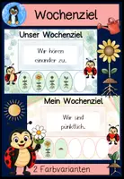 Vorschau - Poster - Ziel der Woche + Klassenregeln Marienkäferklasse 🐞 | Klassentier Marienkäfer | Growth Mindset | Classroom Management | Grundschule - Deckblatt
