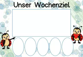 Vorschau - Poster - Ziel der Woche + Klassenregeln Marienkäferklasse 🐞 | Klassentier Marienkäfer | Growth Mindset | Classroom Management | Grundschule - Seite 1