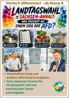 Vorschau - Arbeitsblätter - Landtagswahlen Sachsen-Anhalt, AfD & Ulrich Siegmund - vierfach differenziert inkl. eigenständiger Förder- und DaZ-Variante (Stand: August 2026) - Deckblatt