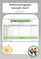 Vorschau - Lehrpläne/Lehrermaterial - Stoffverteilungsplan (Blanko) - Schuljahr 2026/27 Bayern - Deckblatt