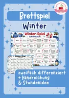 Vorschau - Stundenentwürfe - Brettspiel Winter | Grundschule | DaZ/DaF/Deutsch - Deckblatt