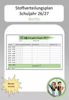 Vorschau - Lehrpläne/Lehrermaterial - Stoffverteilungsplan (Blanko) - Schuljahr 2026/27 Berlin - Deckblatt
