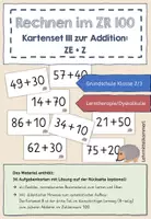 Vorschau - Fördermaterial/Inklusion - Rechnen bis 100 - Kartset III: Addition ZE + Z - Deckblatt