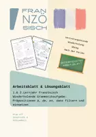 Vorschau - Arbeitsblätter - à, de, en & dans - Präpositionen FR - Deckblatt