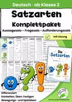 Vorschau - Anderer Materialtyp - Satzarten-Komplettpaket | Aussagesatz, Fragesatz & Aufforderungssatz | Deutsch Klasse 2 - Seite 1
