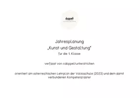 Vorschau - Unterrichtsreihen - Jahresplanung - KUNST | Klasse 1 - Seite 1