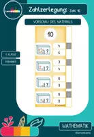 Vorschau - Aufgabenkarten - Zahlzerlegung 10 (Schüttelbox, Freiarbeitsmaterial) - Deckblatt