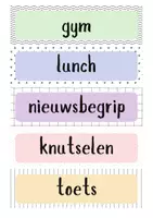 Voorbeeld - Dagritmekaarten en agenda thema soft pastel - Pagina 2