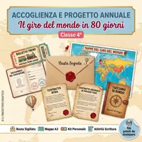 anteprima - Altro tipo di materiale - Kit accoglienza & progetto annuale: il giro del mondo in 80 giorni" - Pagina di copertina