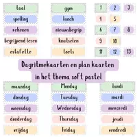Voorbeeld - Dagritmekaarten en agenda thema soft pastel - Voorblad