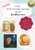 Vorschau - Poster - Alle Kinder lernen lesen - Bildkarten + Inklusives Lied - Deckblatt