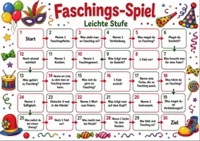 Vorschau - Stundenentwürfe - Brettspiel Fasching/ Karneval | Grundschule | DaZ/DaF/Deutsch - Seite 1