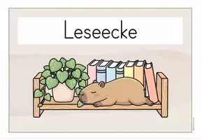 Vorschau - Poster - Schilder Capybaraklasse | Klassenraum-Beschriftung Capybara - Seite 1