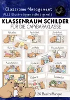Vorschau - Poster - Schilder Capybaraklasse | Klassenraum-Beschriftung Capybara - Deckblatt