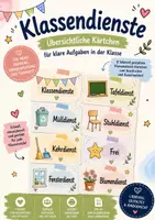 Vorschau - selbst erstellte Cliparts/Grafiken - Klassendienste - liebevoll gestaltete Dienstkarten für den Klassenraum - Deckblatt