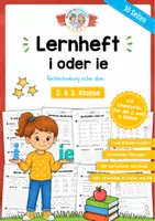 Vorschau - Arbeitsblätter - Lernheft Rechtschreibung: i oder ie - Deckblatt