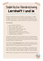 Vorschau - Arbeitsblätter - Lernheft Rechtschreibung: i oder ie - Seite 1