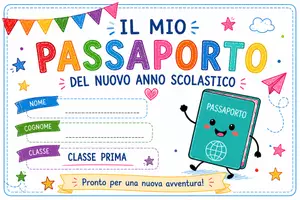 anteprima - Piani di lezione - ACCOGLIENZA CLASSE PRIMA - PASSAPORTO DELLE MISSIONI - Pagina di copertina