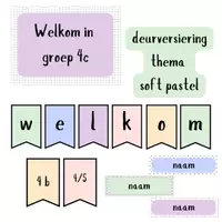 Voorbeeld - Deurversiering thema soft pastel - Voorblad