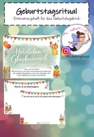 Vorschau - Bildkarten - Geburtstagsheft/Geburtstagsritual - Deckblatt