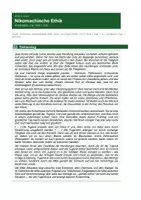 Vorschau - Arbeitsblätter - Aristoteles - Nikomachische Ethik - Seite 1
