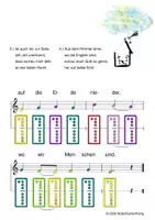 Vorschau - Arbeitsblätter - (B) Alle Jahre wieder - Singen, Glockenspiel, Blockflöte / Kinderlieder - Spielend leichter Einstieg für Anfänger / Bunte Noten Rainbow B - Seite 1