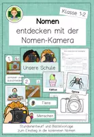 Vorschau - Stundenentwürfe - Nomen einführen in Klasse 1/2: Mit der Nomen-Kamera auf Entdeckungstour (Deutsch Wortarten Grundschule) - Seite 1