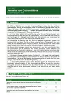 Vorschau - Arbeitsblätter - Nietzsche - Jenseits von Gut und Böse - Seite 1