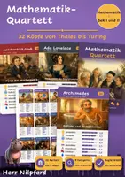 Vorschau - Spiele - Mathematik-Quartett: Kartenspiel zu 32 Mathematikerinnen und Mathematikern - Deckblatt