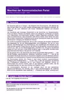 Vorschau - Arbeitsblätter - Karl Marx - Manifest der Kommunistischen Partei - Seite 1