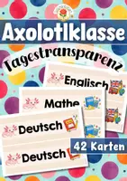 Vorschau - Präsentationen/Tafelbilder - Axolotlklasse - Tagestransparenz (Klassentier) - Deckblatt