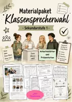 Vorschau - Stundenentwürfe - Klassensprecherwahl - Materialpaket für Sekundarstufe 1 - Deckblatt