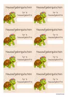 Vorschau - Mal- und Bastelvorlagen - Schildkrötenklasse - Gutscheine (Klassentier) - Seite 2