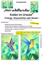 Vorschau - Stundenentwürfe - Kunst: "Mein schillernder Kolibri im Urwald" (3 coole Gestaltungsideen) - Deckblatt