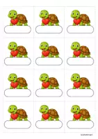 Vorschau - Mal- und Bastelvorlagen - Schildkrötenklasse - Garderobenschilder (Klassentier) - Seite 3
