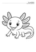Vorschau - Mal- und Bastelvorlagen - Axolotlklasse - Ausmalbilder (Klassentier) - Seite 2