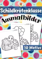 Vorschau - Mal- und Bastelvorlagen - Schildkrötenklasse - Ausmalbilder (Klassentier) - Deckblatt