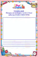anteprima - Esercizi - DAILY ROUTINE - REVIEW - RIPASSO PER LA CLASSE 5 - Pagina 1