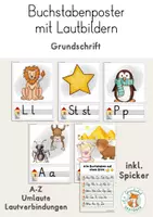 Vorschau - Fördermaterial/Inklusion - Buchstabenposter Buchstabenplakat Grundschrift - Deckblatt