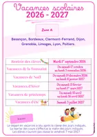 Aperçu - Affichage - Vacances scolaires Mémo - Page 1