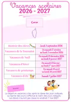 Aperçu - Affichage - Vacances scolaires Mémo - Page de couverture