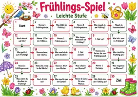 Vorschau - Stundenentwürfe - Brettspiel Frühling | Grundschule | DaZ/DaF/Deutsch - Seite 1